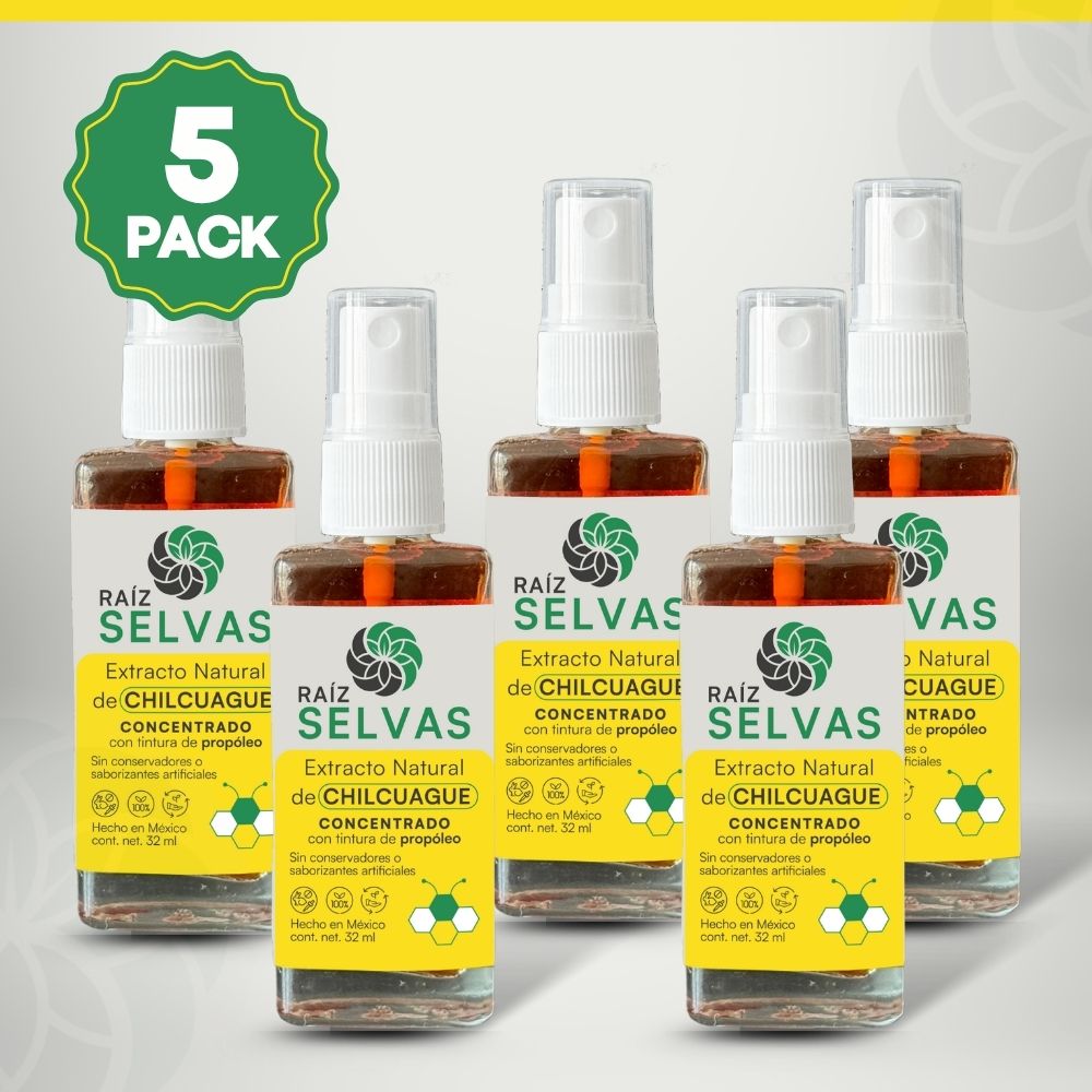 Extracto de Chilcuague con Propóleo 32ml 5 Pack - Raíz Selvas